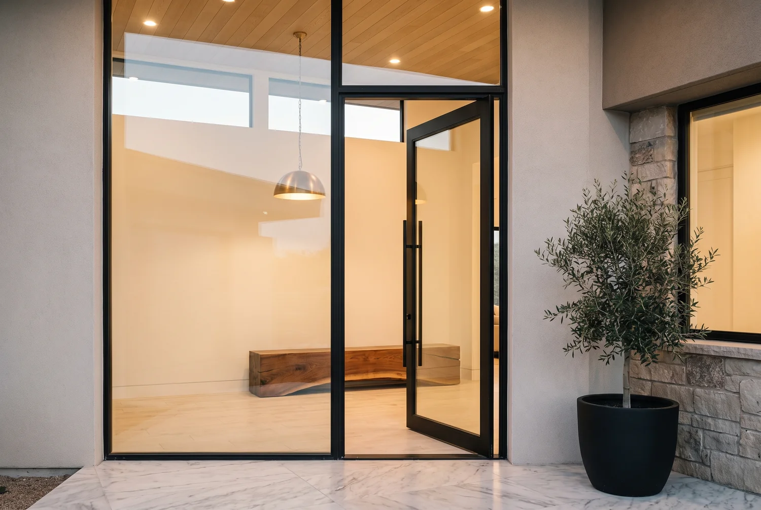 Fixed Glass Front Doors