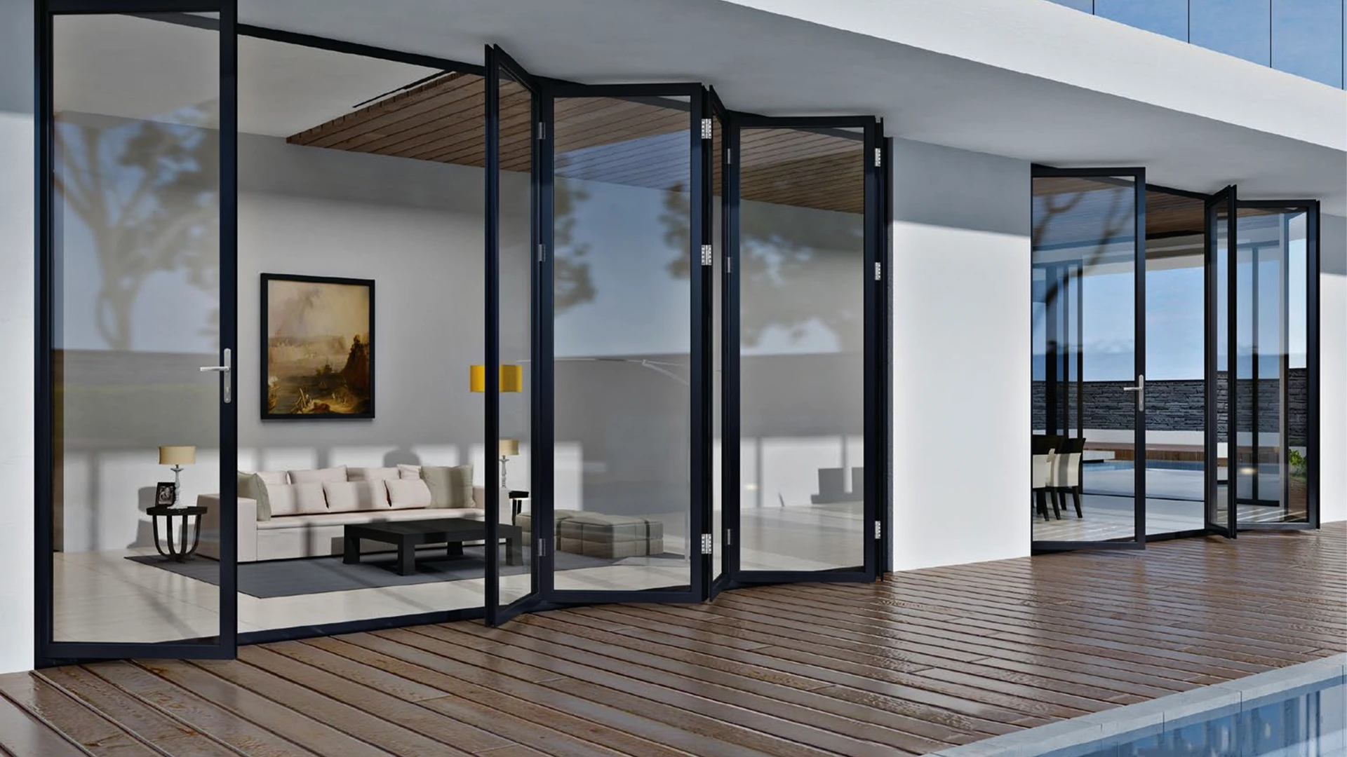 Custom luxury front door crafted by Prestige Glassworks